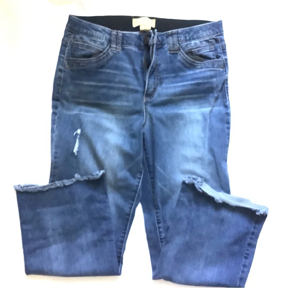 Democracy Women's Falre-Wide Leg Blue Jeans